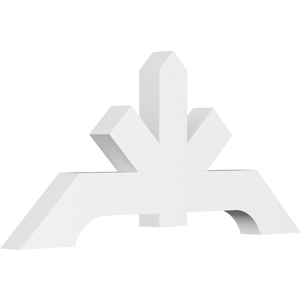Ekena Millwork Vanguard Architectural Grade PVC Gable Bracket, 60"W x 27 1/2"H x 4"D x 6"F, 11/12 Pitch GBP060X28X0406VAN00 - main